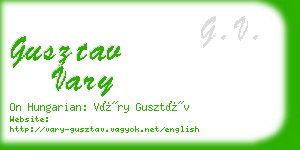 gusztav vary business card